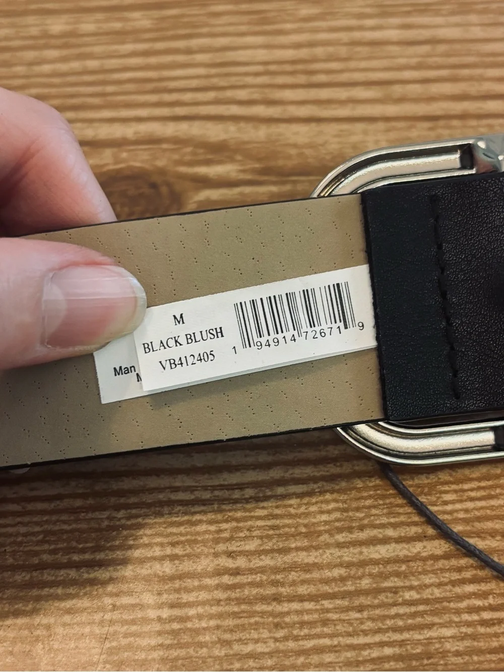 NWT Vince Camuto Faux Leather Black Cutout Belt Women’s Medium